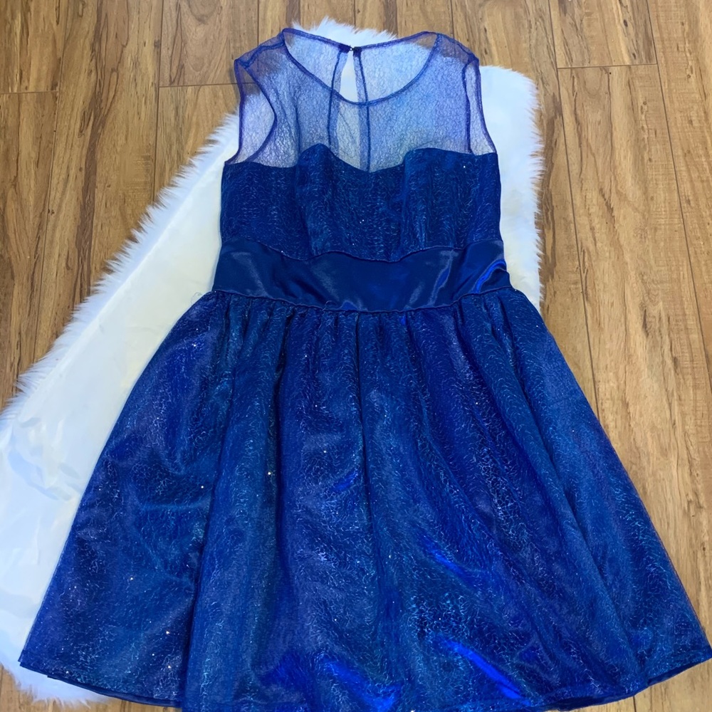 Cobalt Blue Glitter Princess Dress